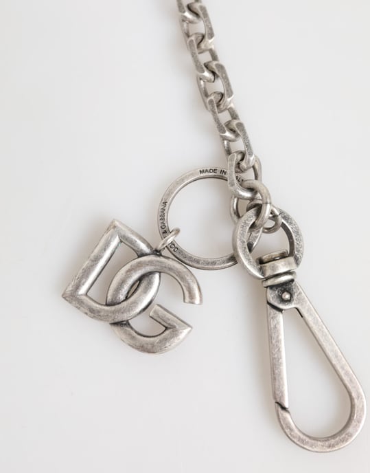 Collar de Hombre con Detalles en Logo DG de Latón en Tono Plateado de Dolce & Gabbana - Image 4