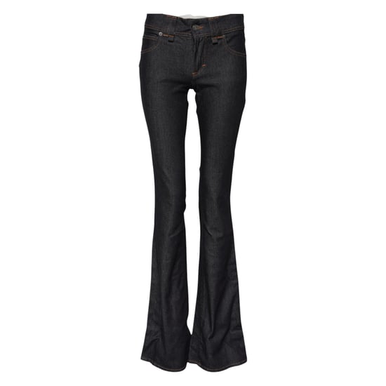 Jeans de mezclilla anchos de algodón azul de talle medio de John Galliano - Image 5