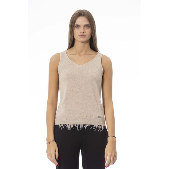Top de Lana Beige para Mujer Baldinini Trend - Image 1