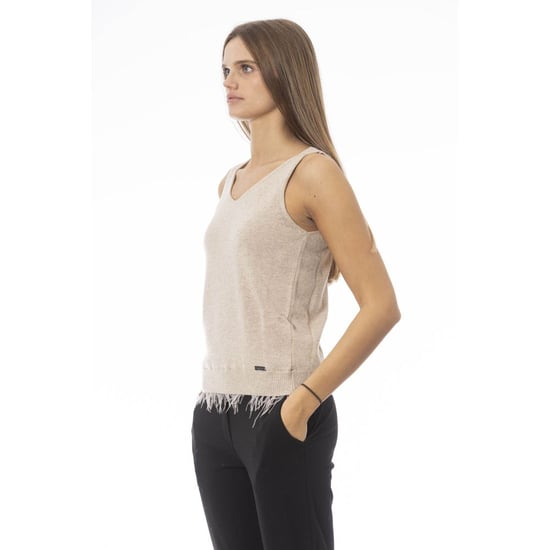 Top de Lana Beige para Mujer Baldinini Trend - Image 2