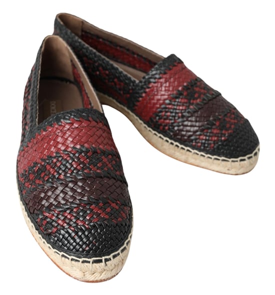 Zapatos de esparto de piel de búfalo negra Bordeaux de Dolce & Gabbana - Image 4