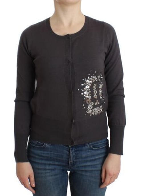 Cardigan de lana morado con lentejuelas de John Galliano - Image 1
