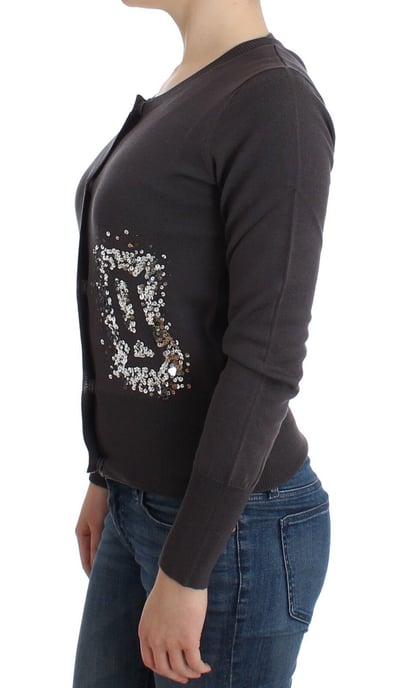 Cardigan de lana morado con lentejuelas de John Galliano - Image 2