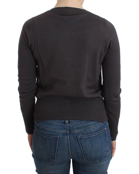 Cardigan de lana morado con lentejuelas de John Galliano - Image 3