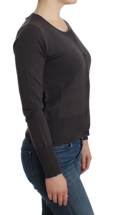 Cardigan de lana morado con lentejuelas de John Galliano - Image 4