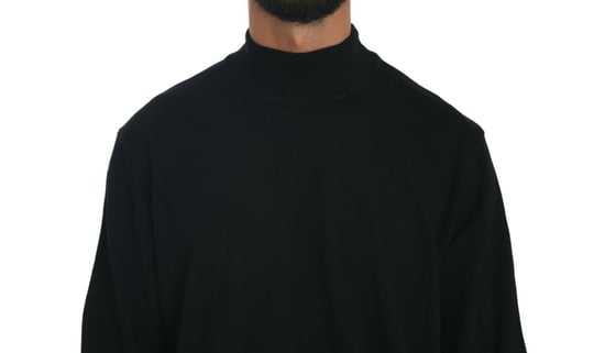 MILA SCHÖN Suéter de Cuello Alto Negro de Lana Virgen - Image 2
