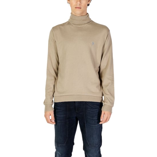 U.S. POLO ASSN. Suéter de cuello alto de algodón beige - Image 1