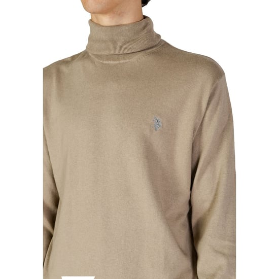 U.S. POLO ASSN. Suéter de cuello alto de algodón beige - Image 5