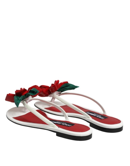 Sandalias de Piel KEIRA Flores Rojas y Blancas de Dolce & Gabbana - Image 5