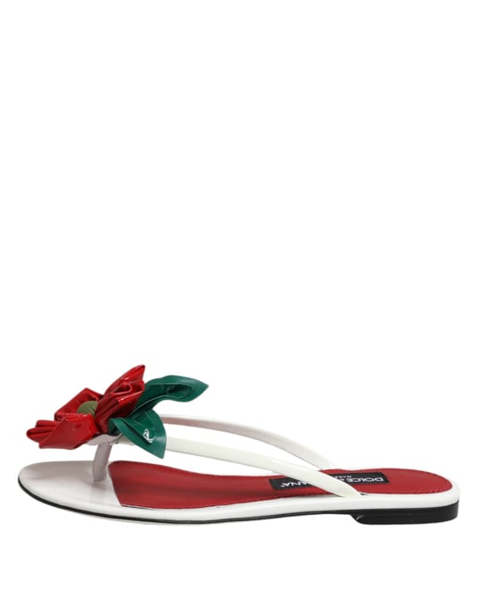 Sandalias de Piel KEIRA Flores Rojas y Blancas de Dolce & Gabbana - Image 6