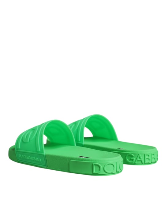 Sandalias de Playa de Cuero Verde Dolce & Gabbana - Image 5