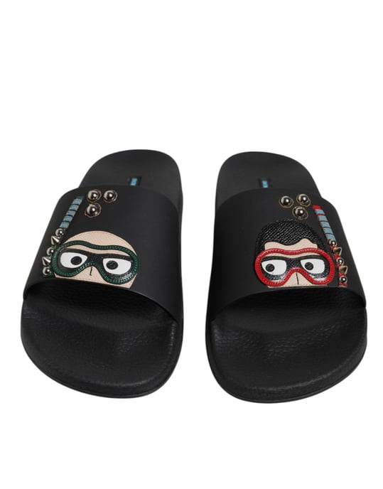 Zapatillas de Playa de Piel Negra Dolce & Gabbana - Image 2