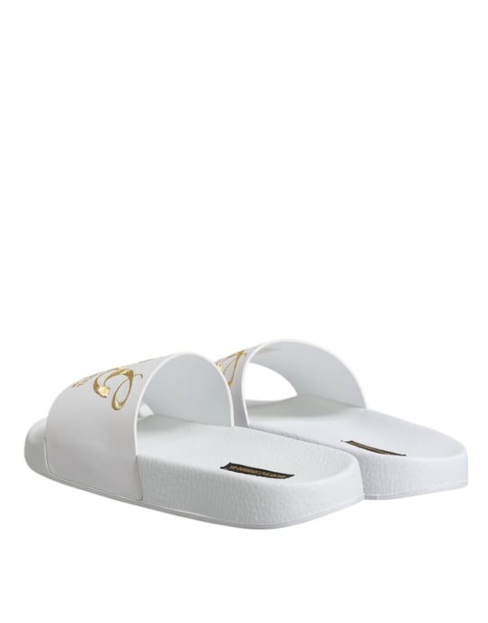 Sandalias de Playa de Cuero Blanco Dolce & Gabbana - Image 5