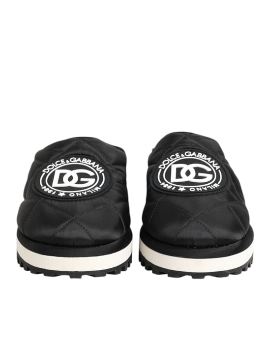 Zapatos deportivos sin cordones de nylon negro Dolce & Gabbana - Image 3