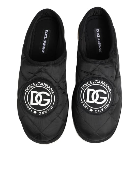 Zapatos deportivos sin cordones de nylon negro Dolce & Gabbana - Image 4