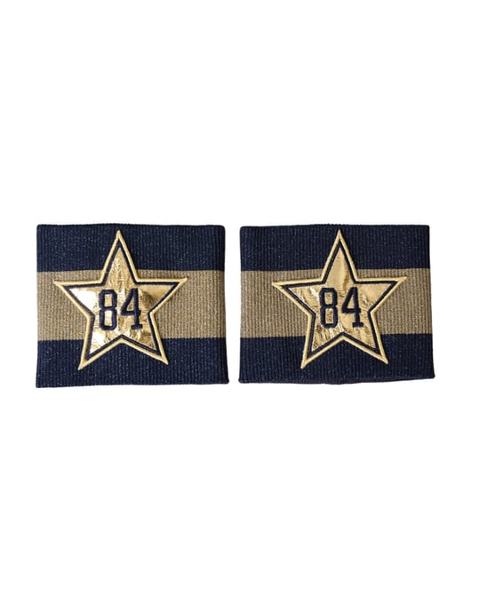 Pulsera de Viscosa con Logo Estrella 84 en Negro y Oro de Dolce & Gabbana - Image 2