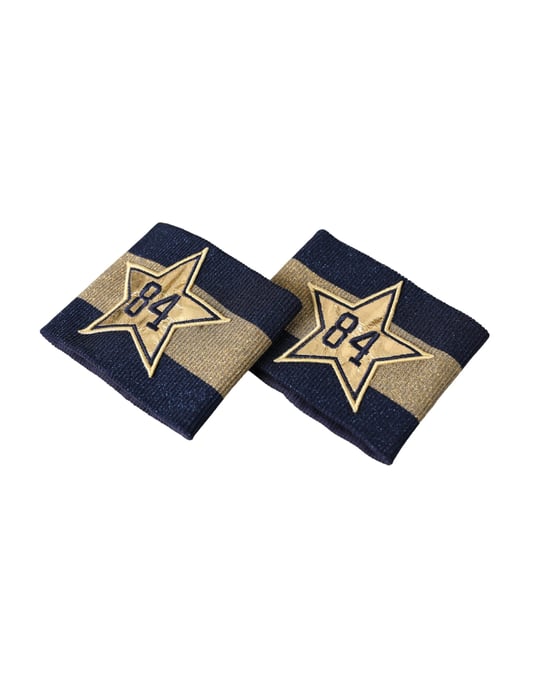 Pulsera de Viscosa con Logo Estrella 84 en Negro y Oro de Dolce & Gabbana - Image 4