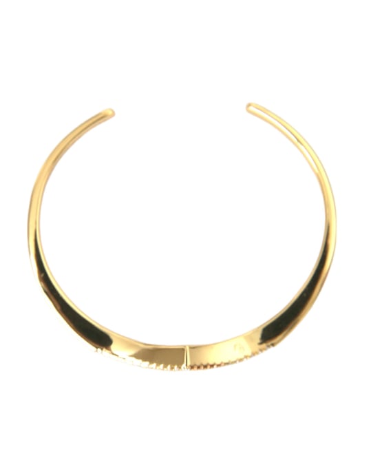Pulsera Nialaya Cuff Alada Arqueada Skyfall Oro CZ 925 - Image 3