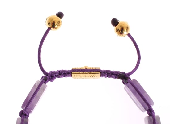 Pulsera Nialaya CZ Ágata Amatista Gold 18K 925 - Image 4
