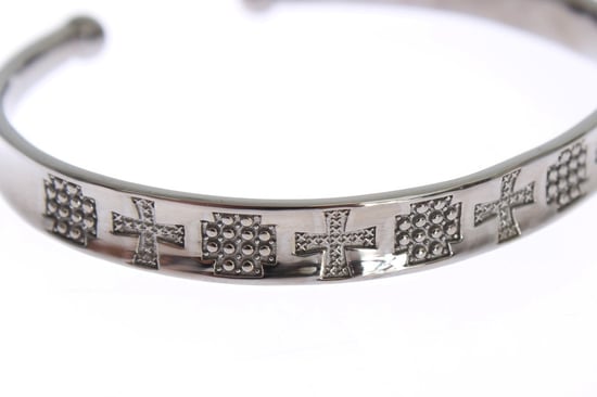 Nialaya Pulsera de Brazalete de Plata 925 con Rodio Gris - Image 3