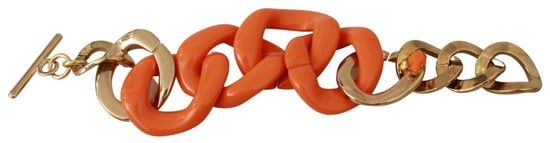 Pulsera Ancha de Bronce Plástico de Cadena en Oro Naranja de Ermanno Scervino - Image 2