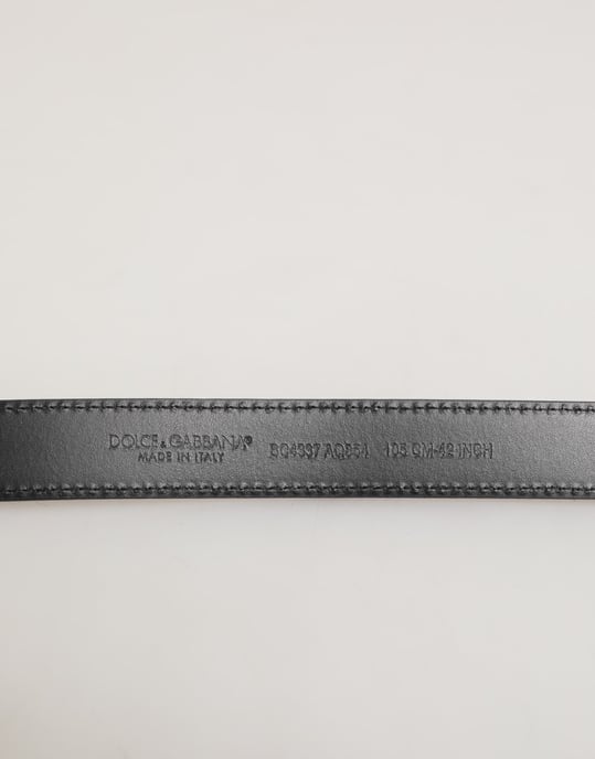 Cinturón para hombre Dolce & Gabbana de piel de pony rojo y negro con hebilla de metal - Image 3