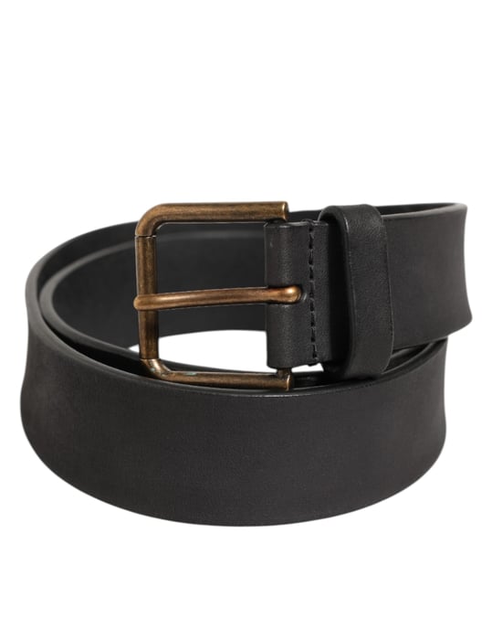 Cinturón Clásico para Hombre en Cuero Negro con Hebilla Metálica de Dolce & Gabbana - Image 2