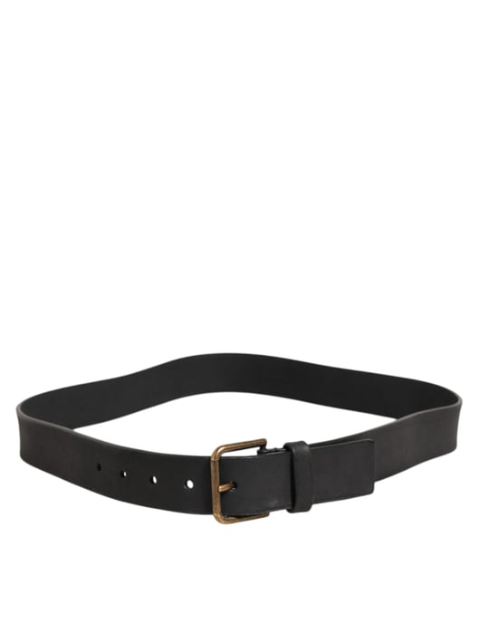 Cinturón Clásico para Hombre en Cuero Negro con Hebilla Metálica de Dolce & Gabbana - Image 5