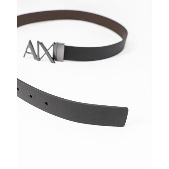 Cinturón Regular de Cuero Negro Armani Exchange - Image 3