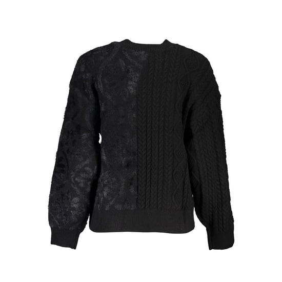 Suéter de mujer de algodón negro con cuello alto Desigual - Image 2