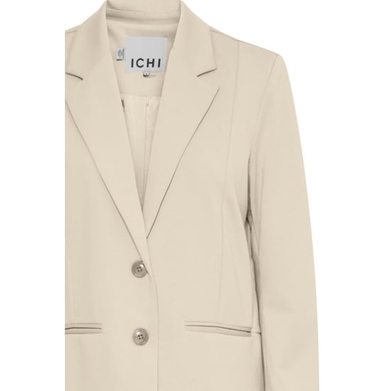 ICHI Blazer de poliéster reciclado beige - Image 3