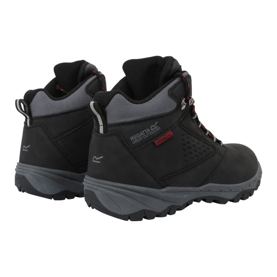 Regatta Mens Amble Walking Boots (Black/Rio Red) - Image 2