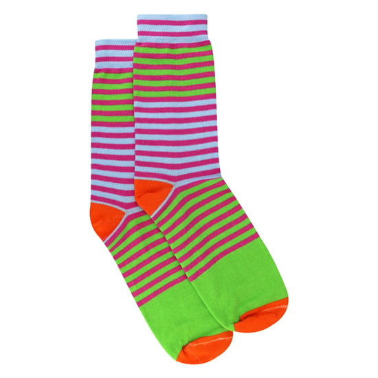 Calcetines de algodón novedad para hombres Mencap | Regalo divertido con eslogan de rayas coloridas - Image 2