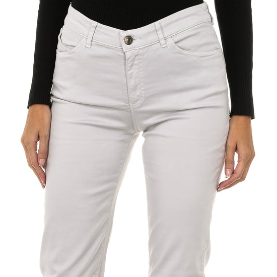 Pantalones largos de tela elástica de corte regular 6Y5J18-5N0RZ mujer - Image 2