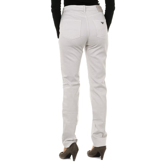 Pantalones largos de tela elástica de corte regular 6Y5J18-5N0RZ mujer - Image 3
