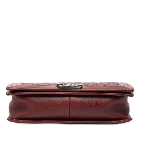 Bolso de hombro Boy Flap acolchado mediano de piel de cordero, de segunda mano, con doble costura - Image 3