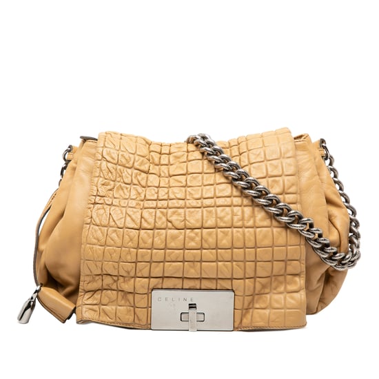 Bolso de hombro Gauffre con solapa de piel de cordero de segunda mano - Image 1