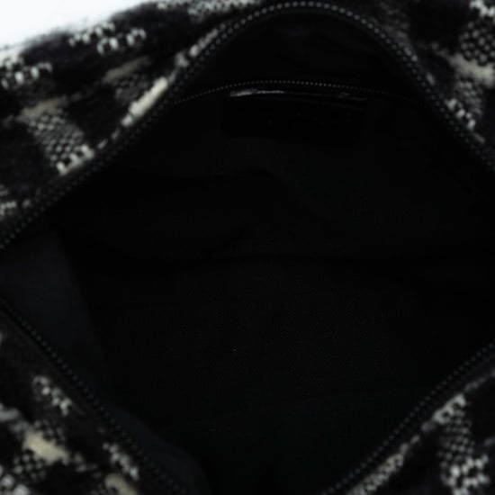 Bolso de hombro de lana con estampado a cuadros vintage de segunda mano - Image 4