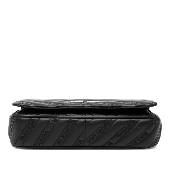 Billetera de cadena Bb en cuero estampado con logotipo, de segunda mano - Image 3