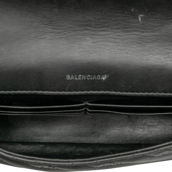 Billetera de cadena Bb en cuero estampado con logotipo, de segunda mano - Image 4