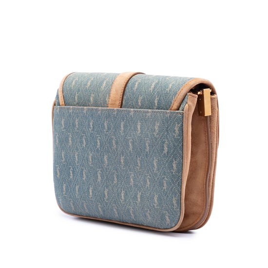 Bolso Cruzado de Denim Monograma Todo en Uno con Detalles de Ante de Segunda Mano - Image 2