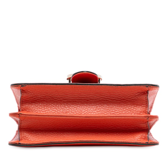 Cartera cruzada de piel de ternera de pequeño dólar de segunda mano con logo intrecciato G - Image 3