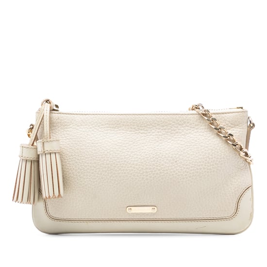Bolso de hombro de cuero con borlas y cadena de segunda mano - Image 1