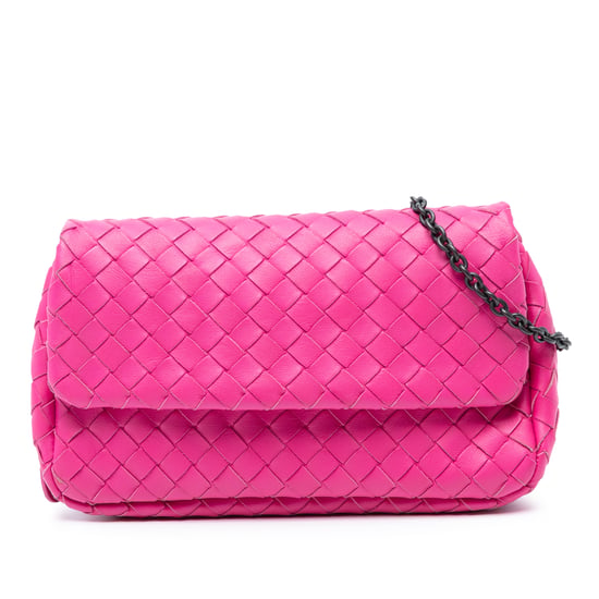 Bolso cruzado expandible de cadena Mini Nappa Intrecciato de segunda mano - Image 1