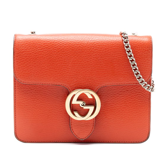 Cartera cruzada de piel de ternera de pequeño dólar de segunda mano con logo intrecciato G - Image 1