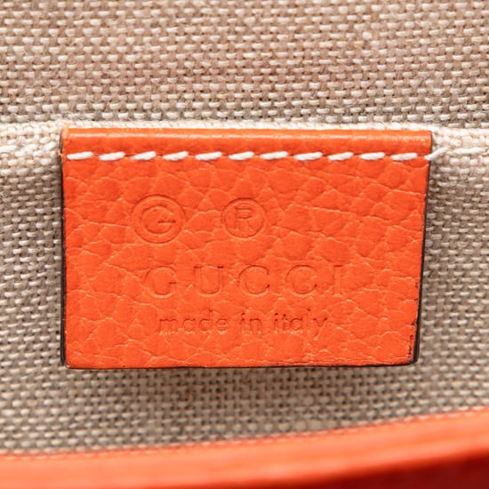 Cartera cruzada de piel de ternera de pequeño dólar de segunda mano con logo intrecciato G - Image 5