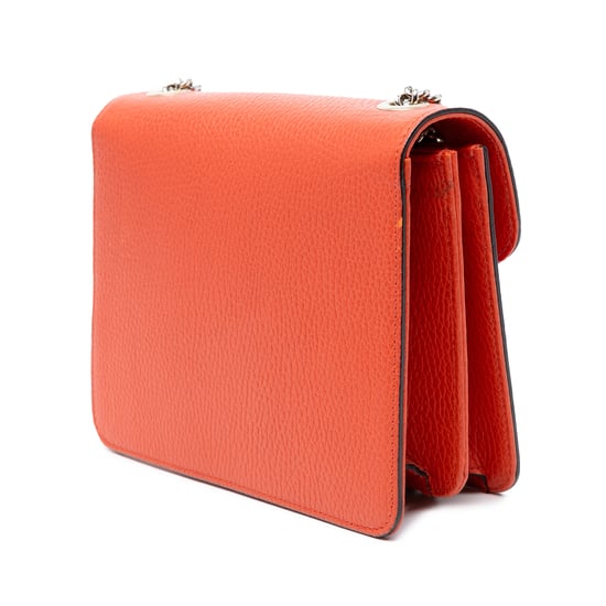 Cartera cruzada de piel de ternera de pequeño dólar de segunda mano con logo intrecciato G - Image 2