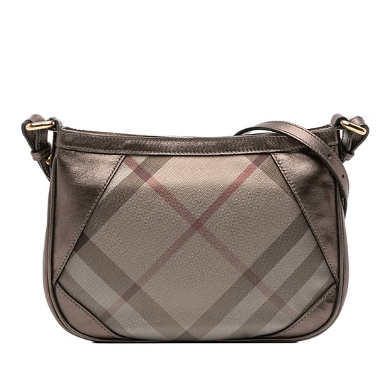 Bolso cruzado de lona con estampado Supernova y cuero metálico de segunda mano - Image 1