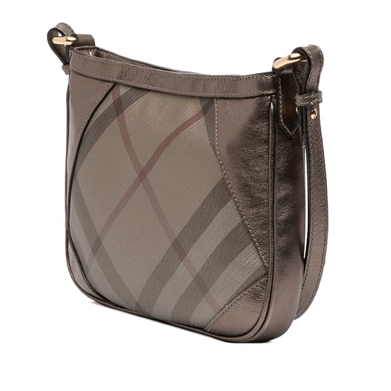 Bolso cruzado de lona con estampado Supernova y cuero metálico de segunda mano - Image 2