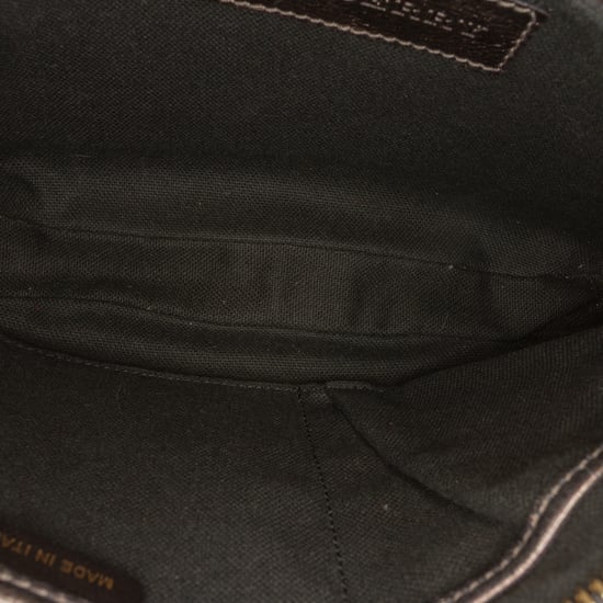 Bolso cruzado de lona con estampado Supernova y cuero metálico de segunda mano - Image 4